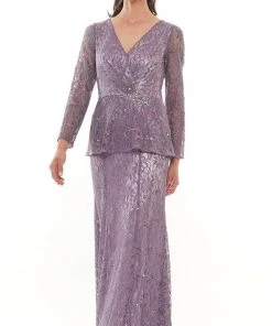 Marsoni By Colors - M306 V-Neck Trumpet Evening Dress