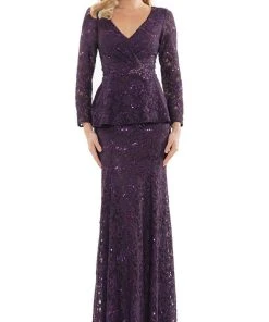 Marsoni By Colors - M306 V-Neck Trumpet Evening Dress