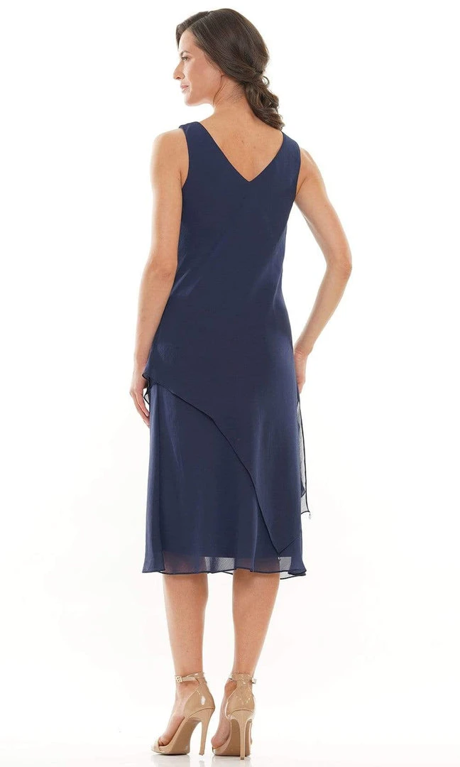 Marsoni By Colors - M307 V-Neck Sheath Knee-Length Dress 12 Marsoni By Colors - M307 V-Neck Sheath Knee-Length Dress