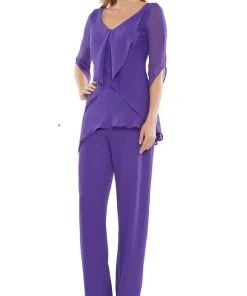 Marsoni By Colors - M308 V-Neck Half Sleeves Pantsuit