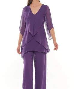 Marsoni By Colors - M308 V-Neck Half Sleeves Pantsuit