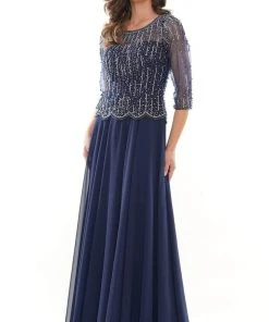 Marsoni By Colors - M312 Scoop A-Line Evening Dress