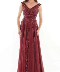 Marsoni By Colors M314 - Embellished A-Line Evening Dress