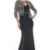 Marsoni By Colors - MV1001 Jeweled Bolero Faille Trumpet Gown