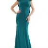 Marsoni By Colors - MV1023 Beaded Bateau Trumpet Dress