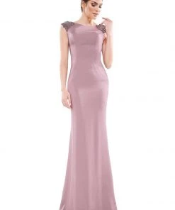 Marsoni By Colors - MV1023 Beaded Bateau Trumpet Dress 16 Marsoni By Colors - MV1023 Beaded Bateau Trumpet Dress