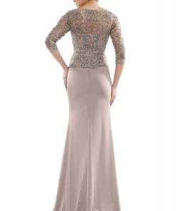 Marsoni By Colors - MV1026 Bead Embellished Bateau Dress