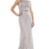Marsoni By Colors - MV1047 Floral Embroidered Trumpet Dress 1 Marsoni By Colors - MV1047 Floral Embroidered Trumpet Dress