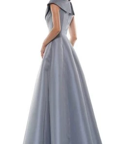 Marsoni By Colors - MV1085 V Neck Pleated A-line Gown 17 Marsoni By Colors - MV1085 V Neck Pleated A-line Gown