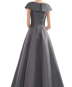 Marsoni By Colors - MV1085 V Neck Pleated A-line Gown 11 Marsoni By Colors - MV1085 V Neck Pleated A-line Gown