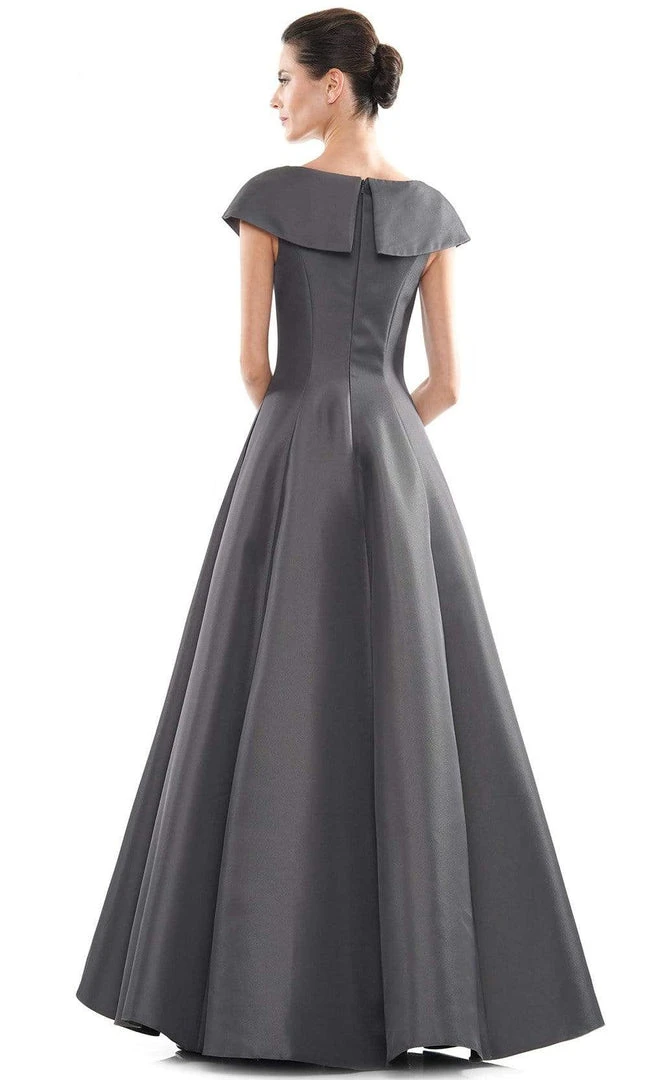 Marsoni By Colors - MV1085 V Neck Pleated A-line Gown 4 Marsoni By Colors - MV1085 V Neck Pleated A-line Gown