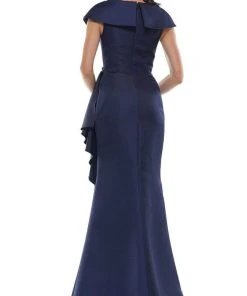 Marsoni By Colors - MV1086 Embellished V Neck Trumpet Dress 15 Marsoni By Colors - MV1086 Embellished V Neck Trumpet Dress