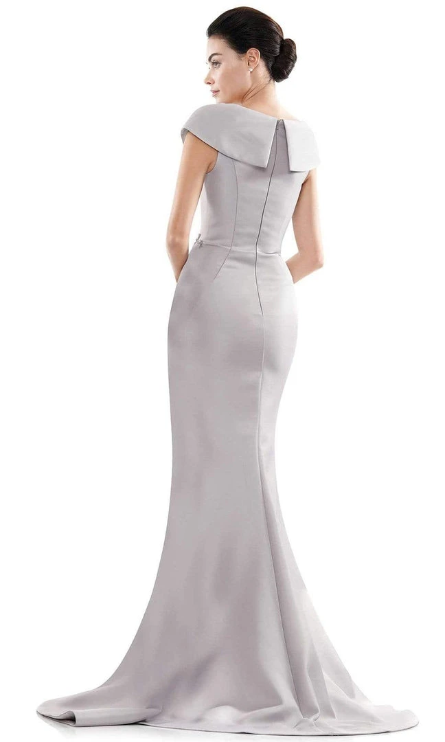 Marsoni By Colors - MV1086 Embellished V Neck Trumpet Dress 10 Marsoni By Colors - MV1086 Embellished V Neck Trumpet Dress