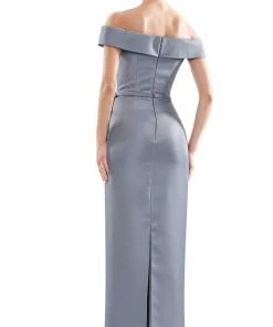 Marsoni By Colors - MV1087 Off Shoulder Beaded Ruffle Accented Gown 11 Marsoni By Colors - MV1087 Off Shoulder Beaded Ruffle Accented Gown