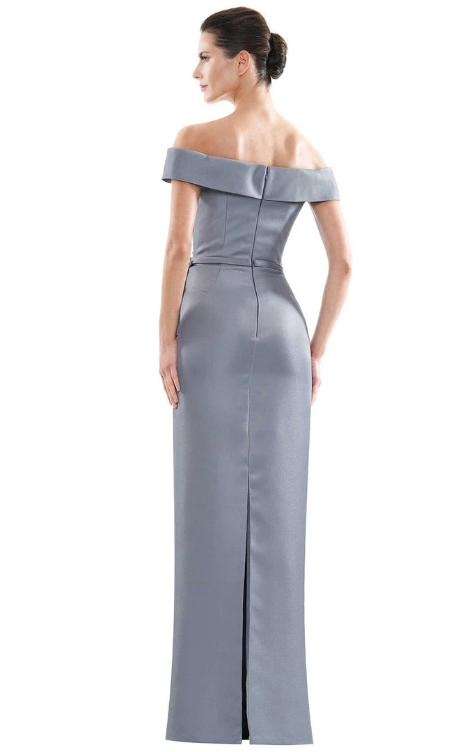 Marsoni By Colors - MV1087 Off Shoulder Beaded Ruffle Accented Gown 6 Marsoni By Colors - MV1087 Off Shoulder Beaded Ruffle Accented Gown