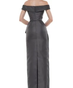 Marsoni By Colors - MV1087 Off Shoulder Beaded Ruffle Accented Gown 9 Marsoni By Colors - MV1087 Off Shoulder Beaded Ruffle Accented Gown