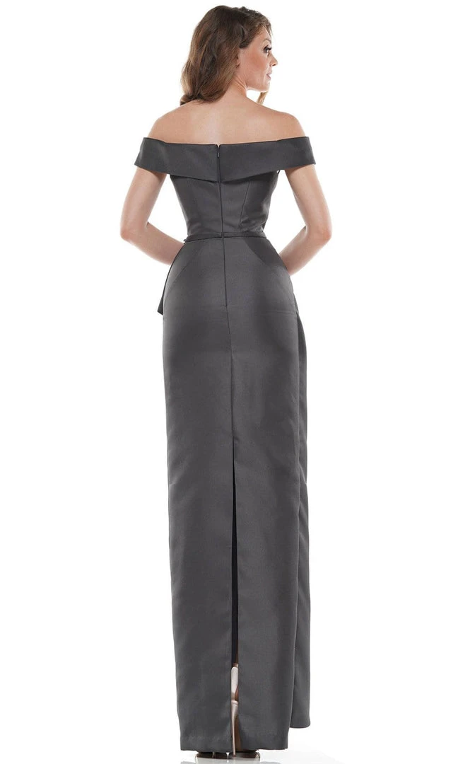 Marsoni By Colors - MV1087 Off Shoulder Beaded Ruffle Accented Gown 4 Marsoni By Colors - MV1087 Off Shoulder Beaded Ruffle Accented Gown