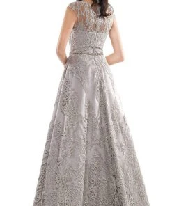 Marsoni By Colors - MV1092 Embellished V Neck A-Line Dress 13 Marsoni By Colors - MV1092 Embellished V Neck A-Line Dress