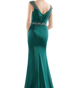Marsoni By Colors - MV1101 Jeweled Cap Sleeve Mermaid Gown 15 Marsoni By Colors - MV1101 Jeweled Cap Sleeve Mermaid Gown