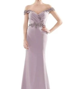 Marsoni By Colors - MV1101 Jeweled Cap Sleeve Mermaid Gown 12 Marsoni By Colors - MV1101 Jeweled Cap Sleeve Mermaid Gown