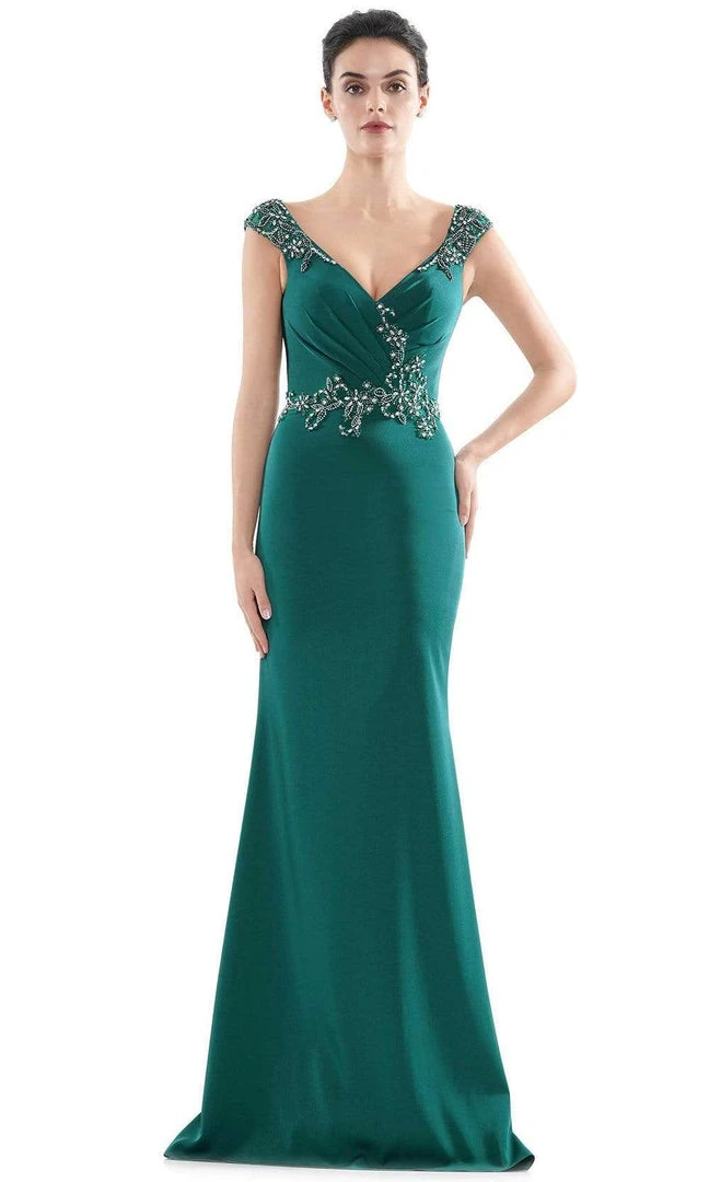 Marsoni By Colors - MV1101 Jeweled Cap Sleeve Mermaid Gown 7 Marsoni By Colors - MV1101 Jeweled Cap Sleeve Mermaid Gown