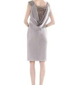 Marsoni By Colors - MV1109 V Neck Column Cocktail Dress