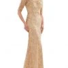 Marsoni By Colors - MV1117 Embroidered Lace Trumpet Dress