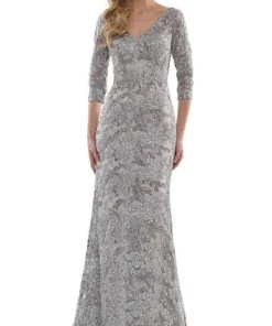 Marsoni By Colors - MV1119 Sequin And Embroidered Sheath Dress