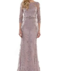 Marsoni By Colors - MV1123 Modest Beaded Sheath Dress