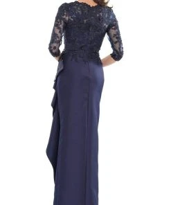 Marsoni By Colors - MV1134 V-Neck Fitted Evening Dress