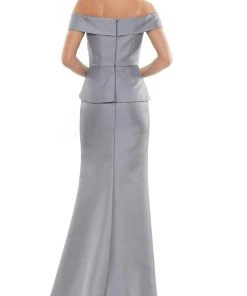 Marsoni By Colors - MV1143 Off Shoulder Slit Evening Dress 15 Marsoni By Colors - MV1143 Off Shoulder Slit Evening Dress