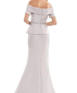 Marsoni By Colors - MV1144 Peplum Trumpet Evening Dress