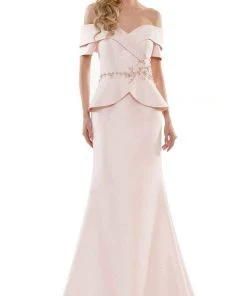 Marsoni By Colors - MV1144 Peplum Trumpet Evening Dress