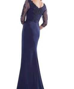 Marsoni By Colors - MV1146 Formal Pleated Bod Sheath Gown