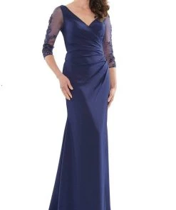 Marsoni By Colors - MV1146 Formal Pleated Bod Sheath Gown