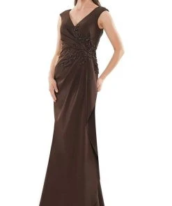 Marsoni By Colors - MV1148 V Neck Sleeveless Sheath Dress