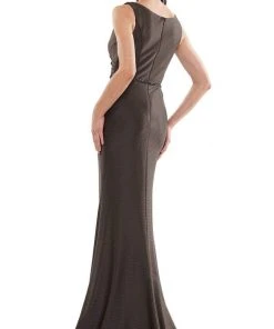 Marsoni By Colors - MV1152 Sleeveless Jacquard Trumpet Dress 8 Marsoni By Colors - MV1152 Sleeveless Jacquard Trumpet Dress