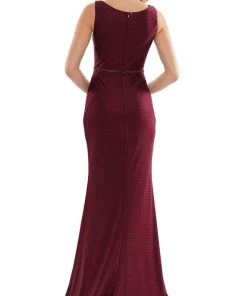 Marsoni By Colors - MV1152 Sleeveless Jacquard Trumpet Dress 10 Marsoni By Colors - MV1152 Sleeveless Jacquard Trumpet Dress