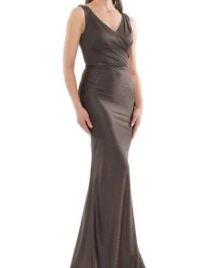 Marsoni By Colors - MV1152 Sleeveless Jacquard Trumpet Dress