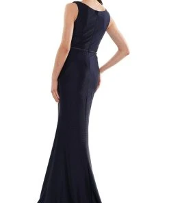Marsoni By Colors - MV1152 Sleeveless Jacquard Trumpet Dress 11 Marsoni By Colors - MV1152 Sleeveless Jacquard Trumpet Dress