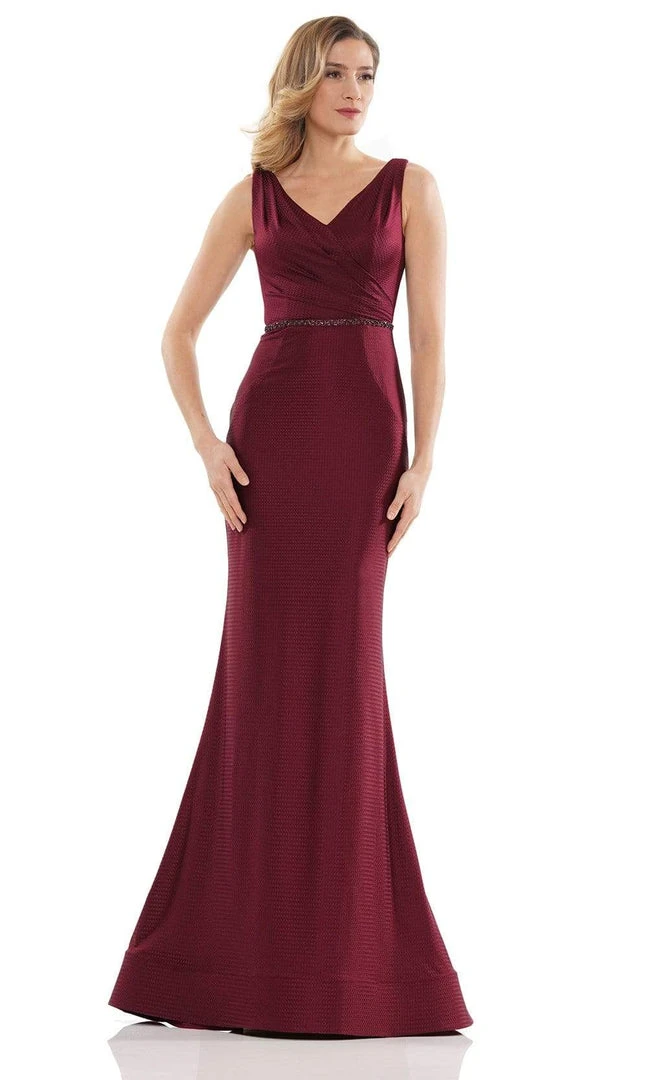 Marsoni By Colors - MV1152 Sleeveless Jacquard Trumpet Dress 5 Marsoni By Colors - MV1152 Sleeveless Jacquard Trumpet Dress