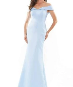 Marsoni By Colors - MV1153 Draped Off Shoulder Gown 8 Marsoni By Colors - MV1153 Draped Off Shoulder Gown