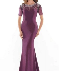 Marsoni By Colors MV1154 - Beaded Illusion Jewel Evening Gown