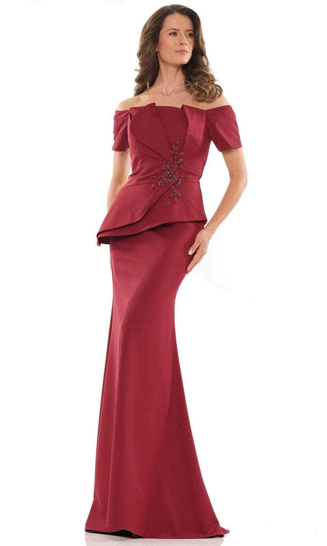 Marsoni By Colors MV1163 - Off Shoulder Long Dress 7 Marsoni By Colors MV1163 - Off Shoulder Long Dress