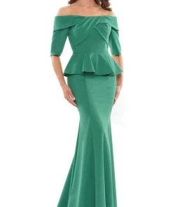 Marsoni By Colors MV1164 - Off Shoulder Mermaid Long Dress