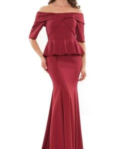 Marsoni By Colors MV1164 - Off Shoulder Mermaid Long Dress 9 Marsoni By Colors MV1164 - Off Shoulder Mermaid Long Dress