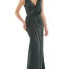 Marsoni By Colors MV1183 - Pleated V-neck Formal Dress