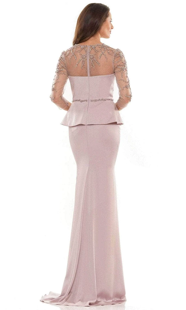 Marsoni By Colors MV1192 - Beaded Sheer Sleeve Formal Gown 4 Marsoni By Colors MV1192 - Beaded Sheer Sleeve Formal Gown