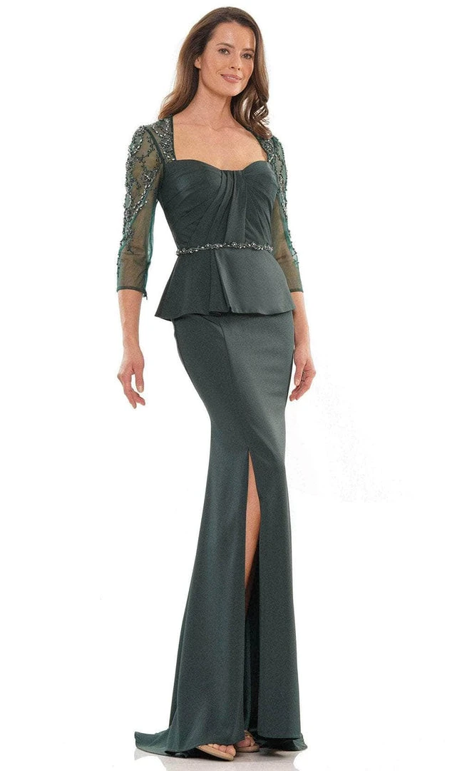 Marsoni By Colors MV1192 - Beaded Sheer Sleeve Formal Gown 5 Marsoni By Colors MV1192 - Beaded Sheer Sleeve Formal Gown