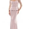 Marsoni By Colors MV1192 - Beaded Sheer Sleeve Formal Gown